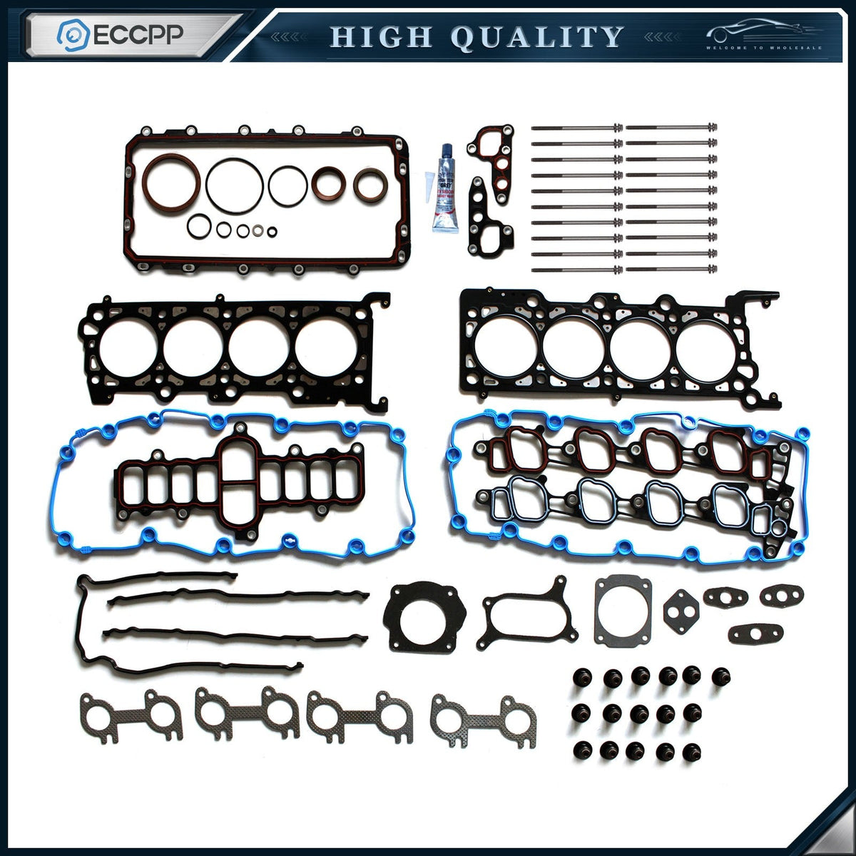 ECCPP Full gasket Set with Head Bolts For 1999 Ford F-150 5.4L ECCPP
