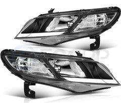 ECCPP LED Headlights Assembly For Honda Civic 1.3L 1.8L 2.0L 2006-2011 Pair 6B93BC-57