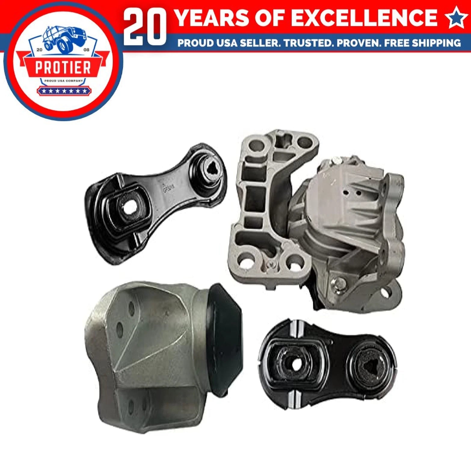 Fits 2014-2019 Ford Police Interceptor Utility 3.5L Motor&Transmission Mount 4pc 6B93BC-57