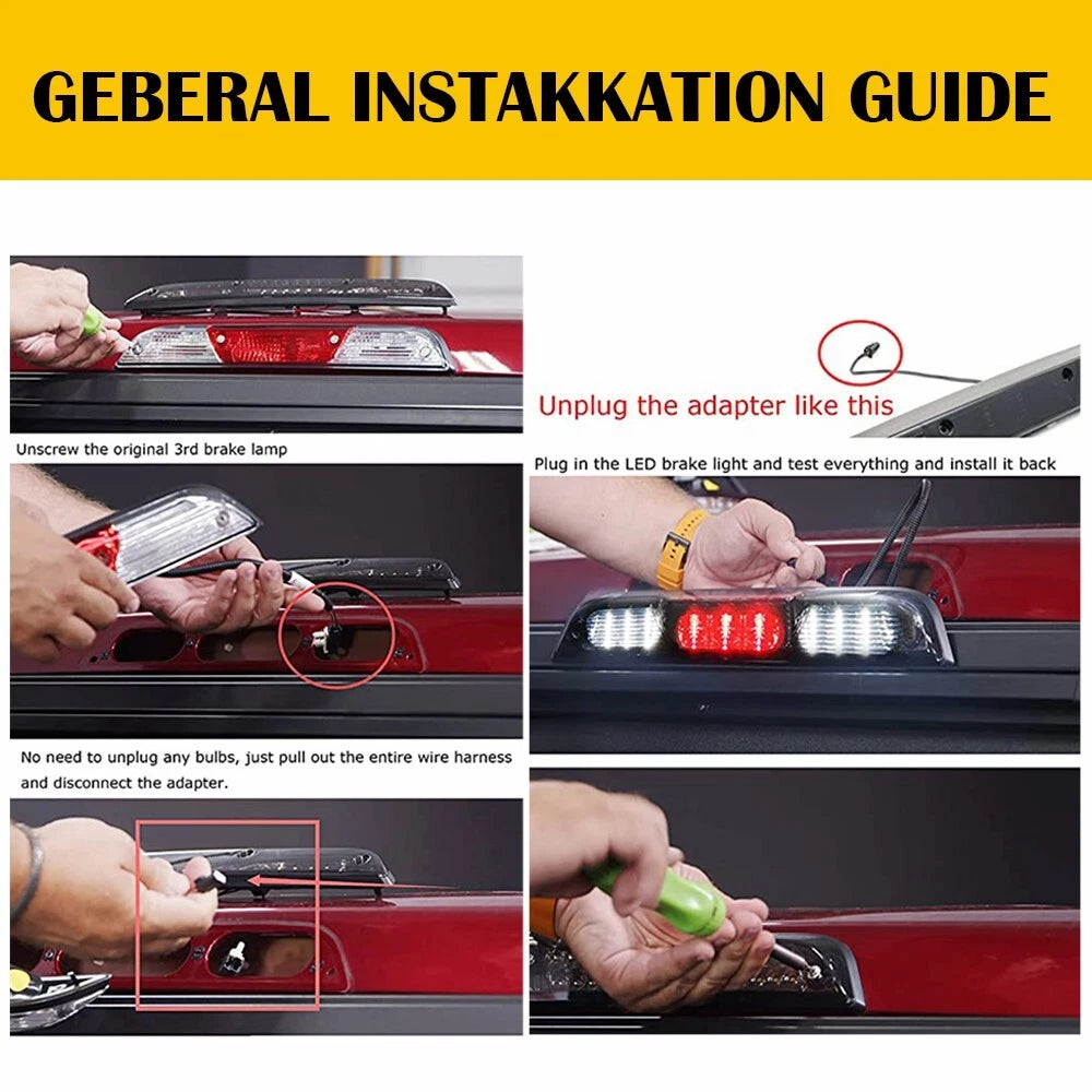 FOR 15-20 FORD F150/SUPER LED DUTY THIRD 3RD TAIL BRAKE LIGHT CARGO LAMP TINTED 6B93BC-57