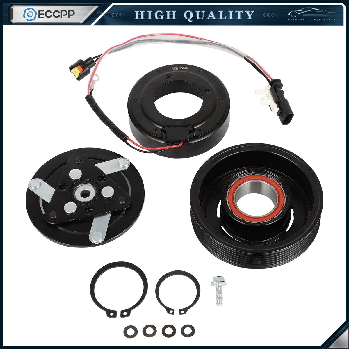 AC A/C Compressor Clutch Kits For Jaguar E-Pace 2018-2020 Rover LR4 2014-2016 6B93BC-57