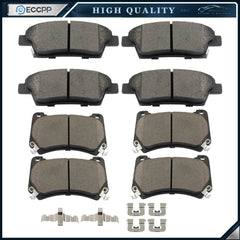 Front Rear Ceramic Brake Pads Fits 2010 2011-2014 Hyundal Genesis 4.6L 5.0L 6B93BC-57
