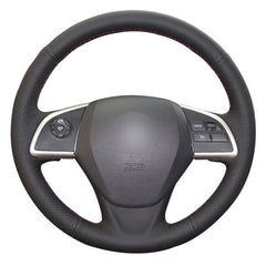 Leather Steering Wheel Hand-stitch on Wrap Cover For Mitsubishi Outlander ASX