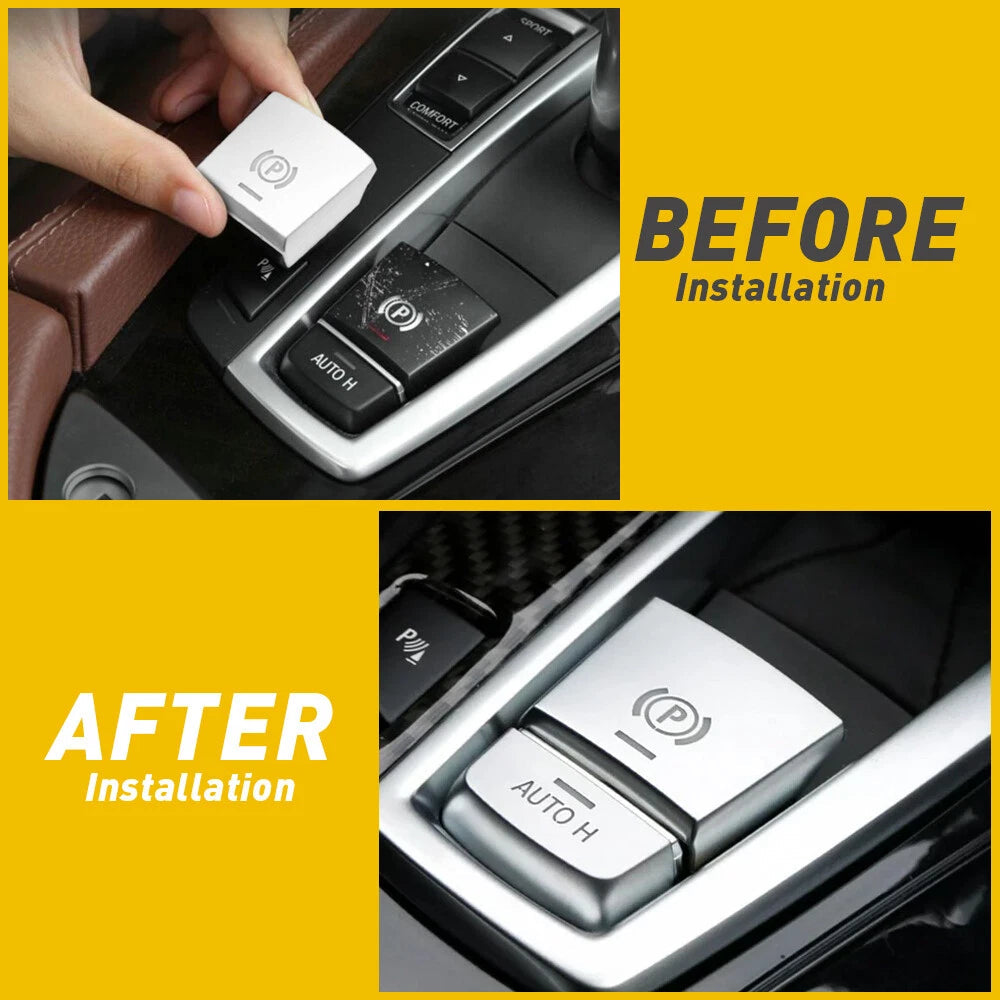 5pcs/Set Handbrake Auto Hold Switch Button Cover Trim For BMW 5 6 7 X3 X5 X6 F10 6B93BC-57