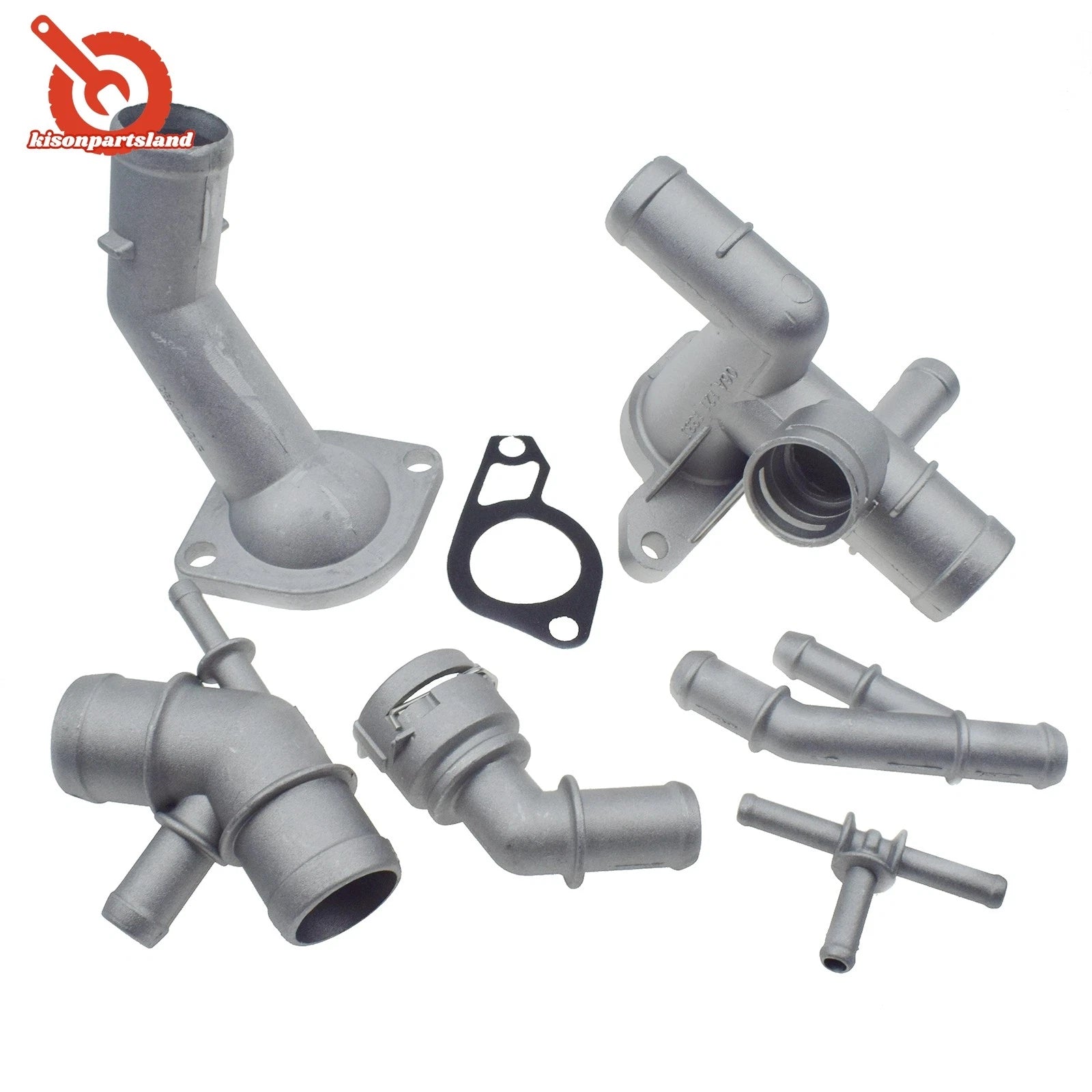 6PCS Aluminum Coolant Flange Upgrade Kit For VW Golf MK4 Jetta GTI 1.8T 2000-05 6B93BC-57