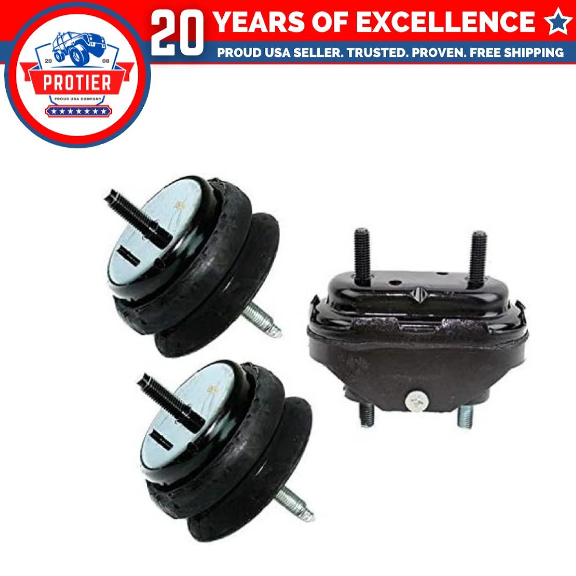 Engine Motor & Trans Mount Set for 1997-2004 Chevrolet Corvette 5.7L 3PCS 6B93BC-57