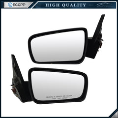 Pair Side View Power Mirrors Textured Black For 2005-2009 Ford Mustang LH+RH