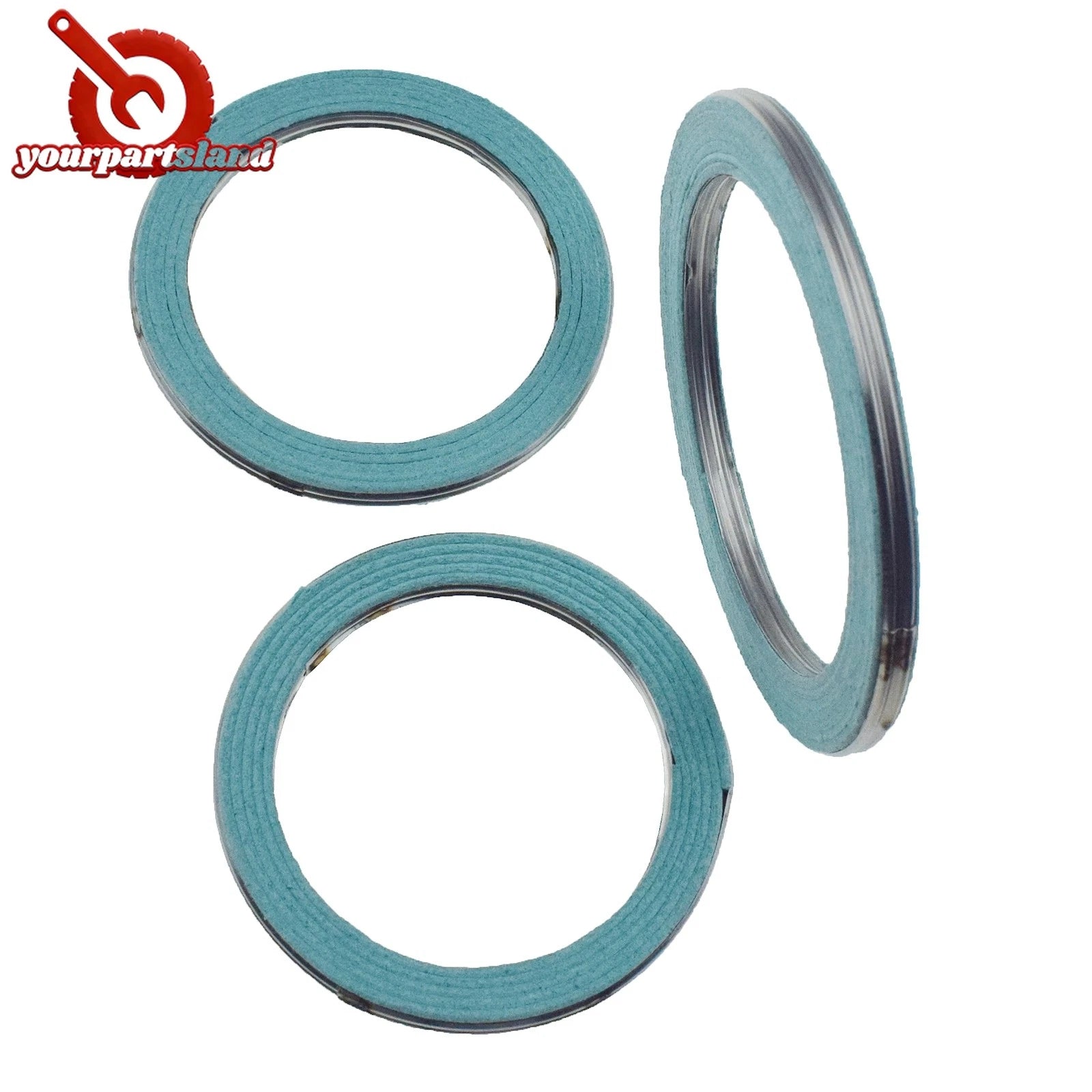 For Lexus IS300 2001 2002 03 04 2005 Exhaust Gasket 3PCS 90917-06046 90917-06076 6B93BC-57