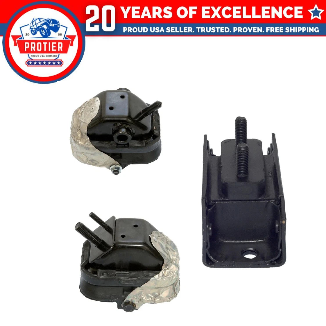 Front Motor & Trans Mount 3PCS Set Fit 03-04 Ford Expedition 4.6L/5.4L RWD 6B93BC-57