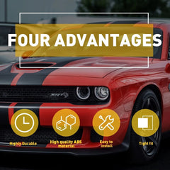 Front Lamp Headlight Bezel Trim LH RH Pair Set for 08-14 Dodge Challenger Black 6B93BC-57
