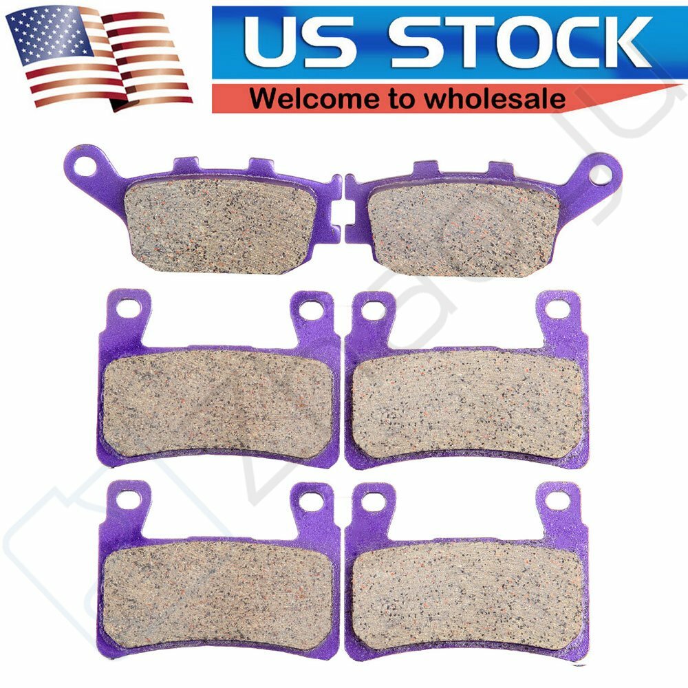 3 Pair Brake Pads Front and Rear For Honda CBR600RR 2003-2004 Carbon Fiber 6B93BC-57