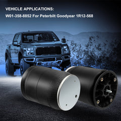Pair Air Suspension Air Springs W01-358-8852 For Peterbilt Goodyear 1R12-568 6B93BC-57