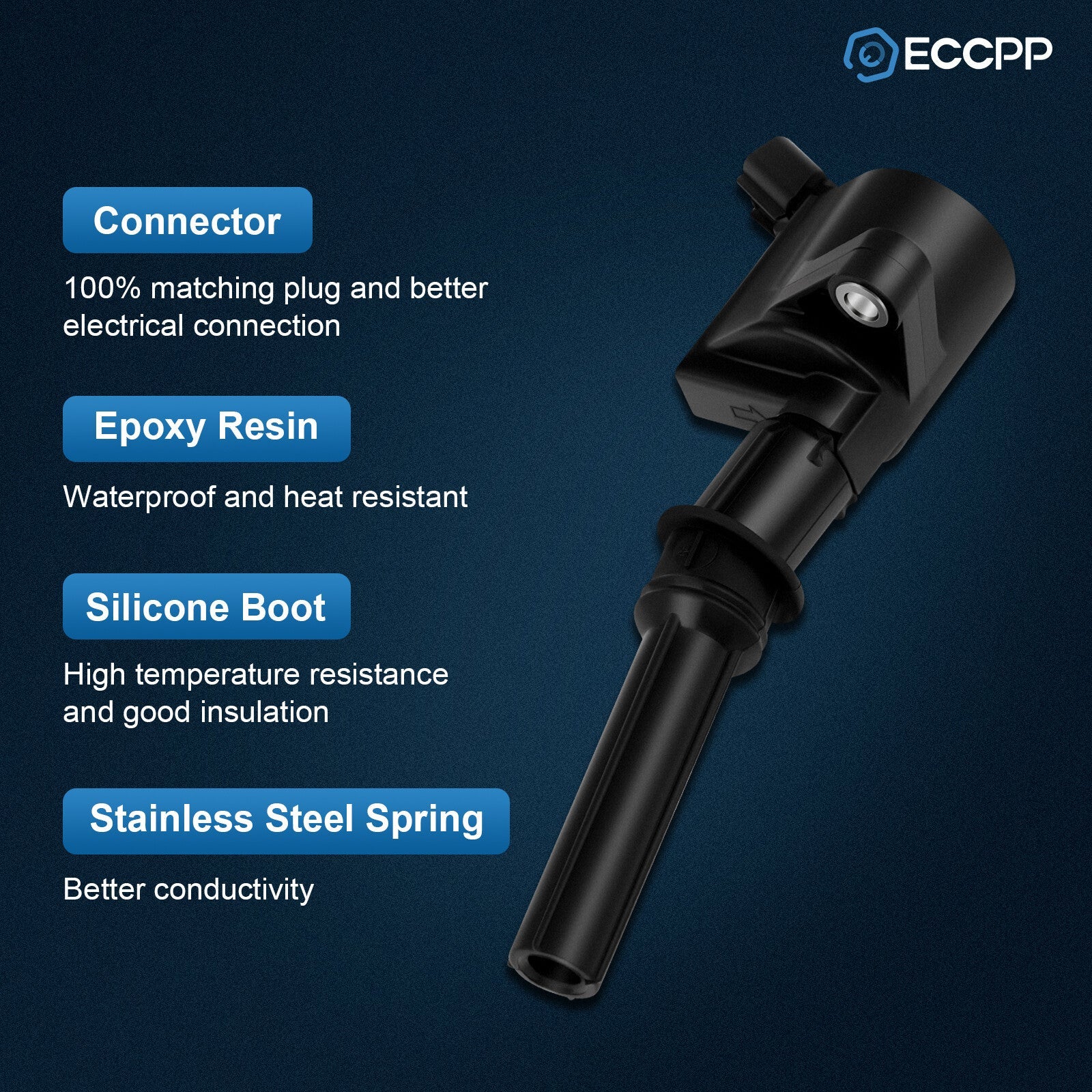 For Ford F150 Lincoln 4.6L 5.4L V8 8 Spark Plugs & 8 Pack Ignition Coils DG508 6B93BC-57