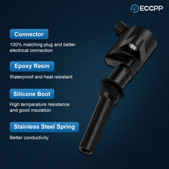 For Ford F150 Lincoln 4.6L 5.4L V8 8 Spark Plugs & 8 Pack Ignition Coils DG508 6B93BC-57