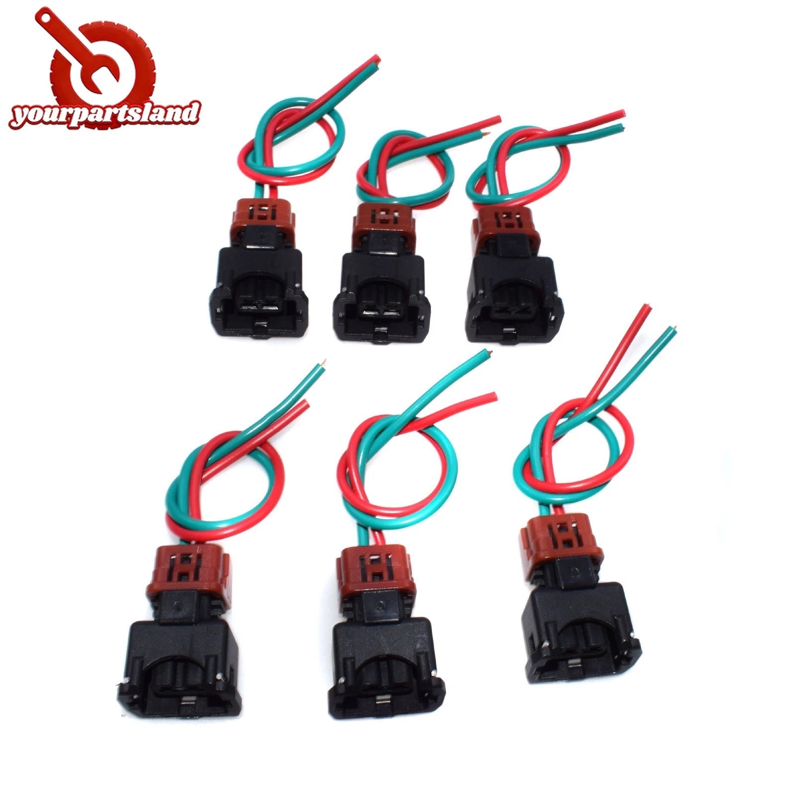Fuel Injector Wiring Harness Connector Plug 6PCS For Nissan 300ZX Z31 1984-1987 6B93BC-57