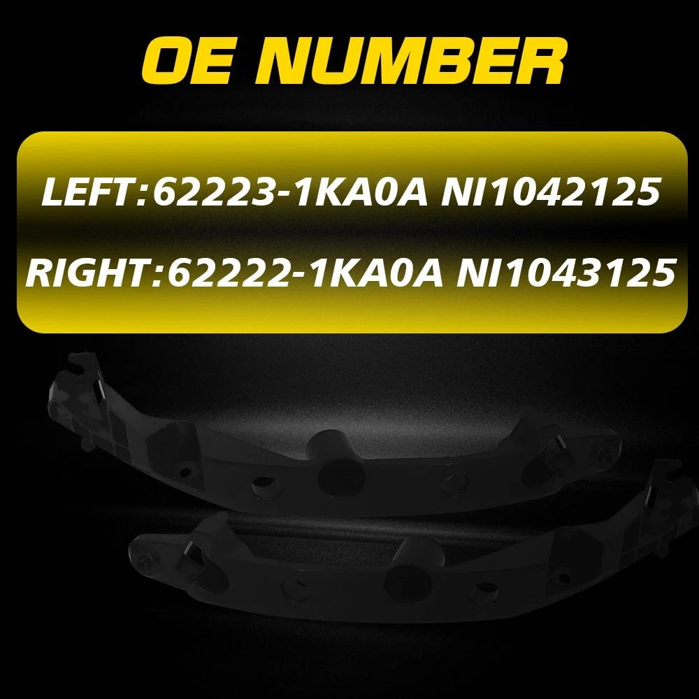 Bumper Brackets For 2011-2014 Nissan Juke Front Left & Right Side 2Pc EOA 6B93BC-57