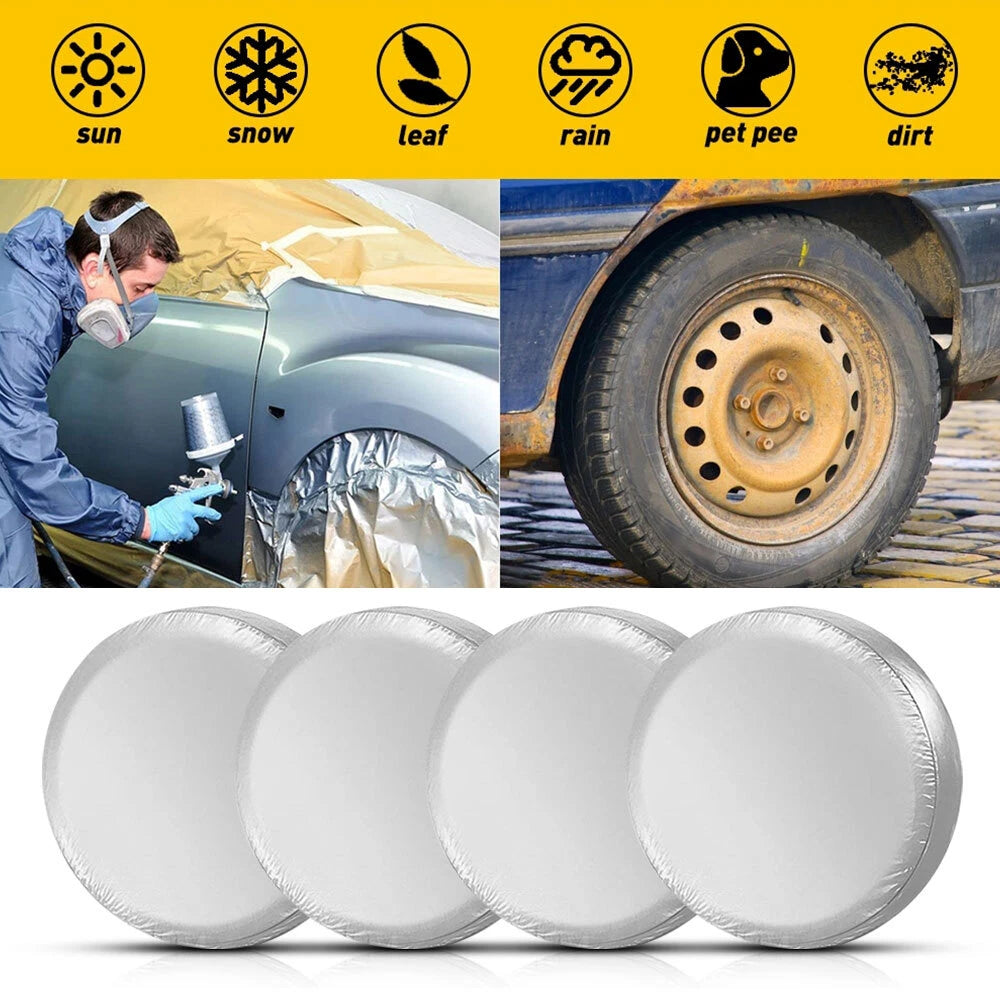 30"- 32" Wheel Tire Covers Waterproof Sun Protector for Truck Car RV Trailer SUV 6B93BC-57