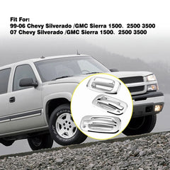Door Handle Tailgate + Handle Covers Cover 99-06 For Chevy Silverado GMC Sierra 6B93BC-57