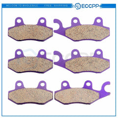 3 Pairs Brake Pads For 1993-1999 Kawasaki KLF400B KLF300C Carbon Fiber 6B93BC-57
