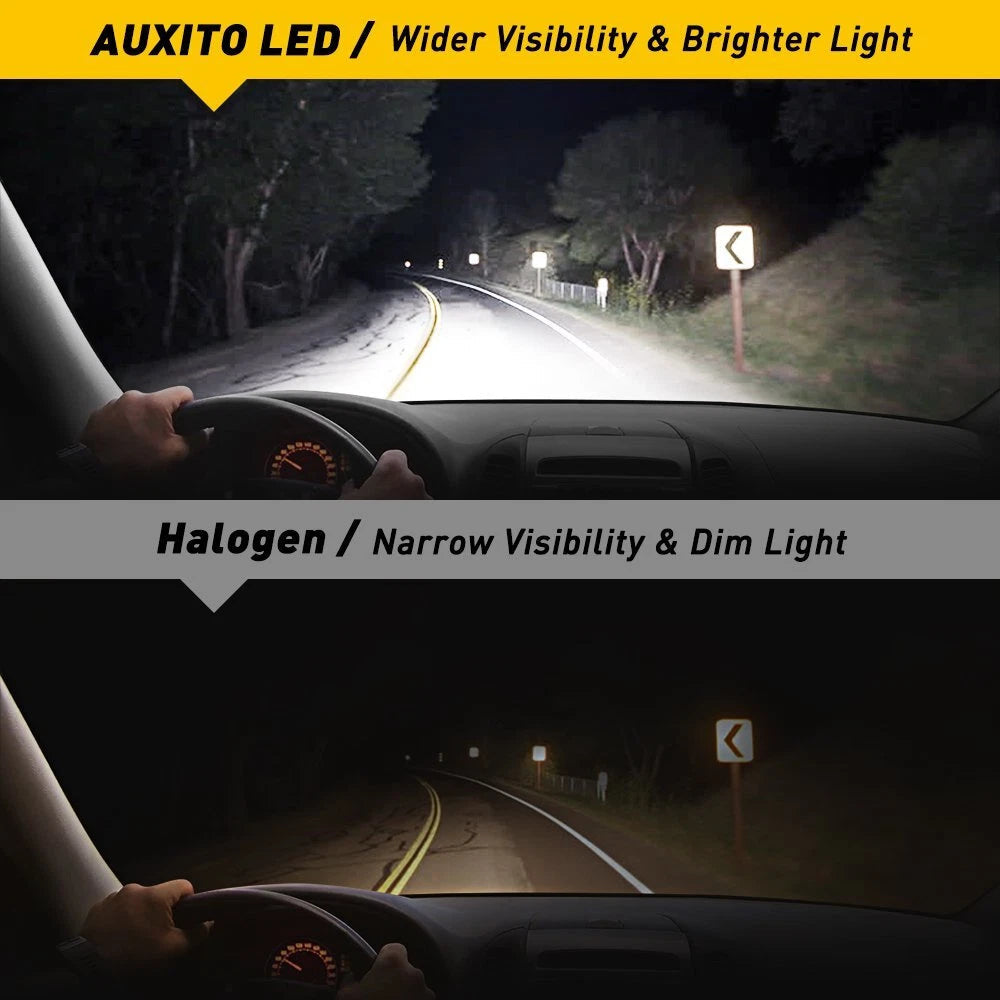 2X AUXITO H11 H8 LED Headlight Kit Low Beam Bulb Super Bright 24000LM Y13 EOA AUXITO