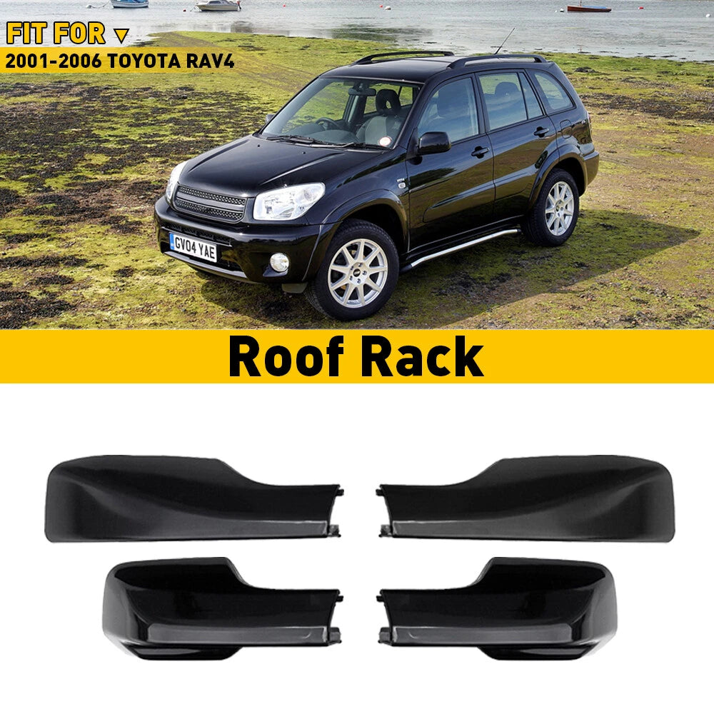 4Pcs Roof Rack Cover Rail End For Shell Toyota RAV4 2.4L 2.5L 3.5L 2001-2006 EOA 6B93BC-57