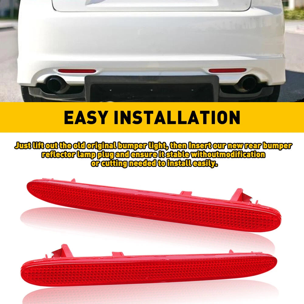 Pair Rear Bumper Reflector Light For Honda CRV 2005-2006 Odyssey Element TSX AAA 6B93BC-57