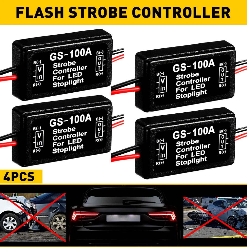LED Flasher Control Module 16 Selectable Flash Warning Strobe Patterns 12V 6B93BC-57