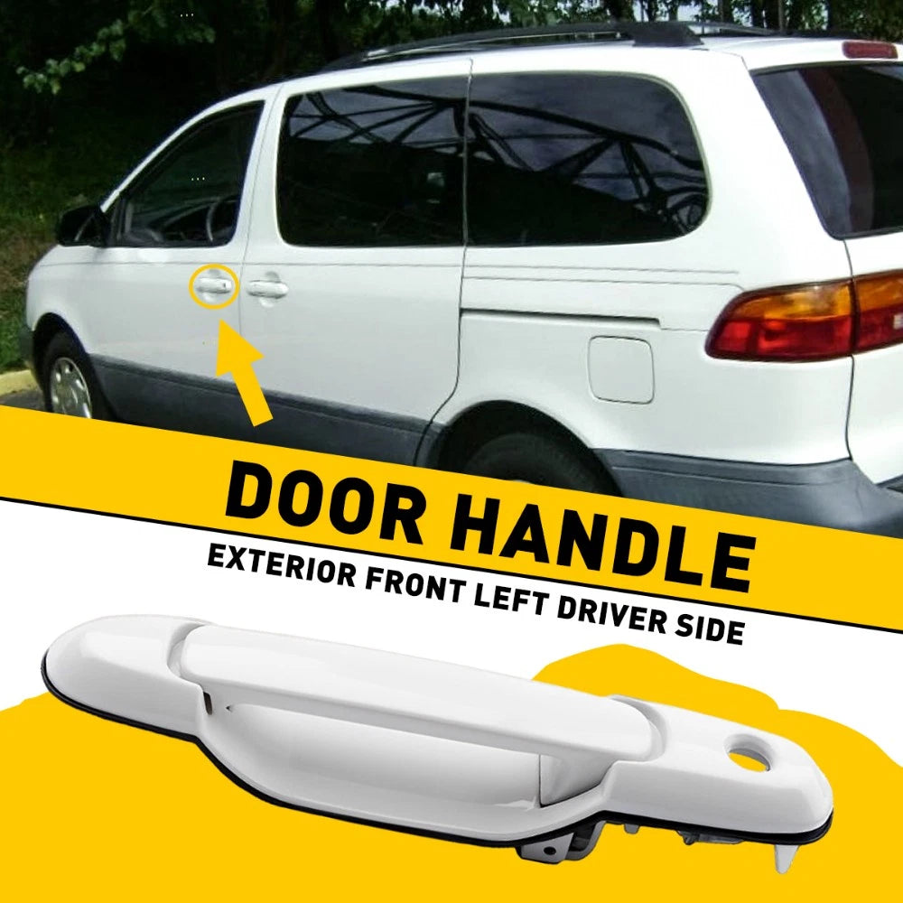 For 1998-2003 Toyota Sienna Front Outside Door Handle Left Driver Side LH White 6B93BC-57