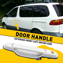 For 1998-2003 Toyota Sienna Front Outside Door Handle Left Driver Side LH White 6B93BC-57