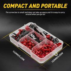 Red Complete Black Fairing Bolt Kit Body Screws Motorcycle replacement Part EOA 6B93BC-57