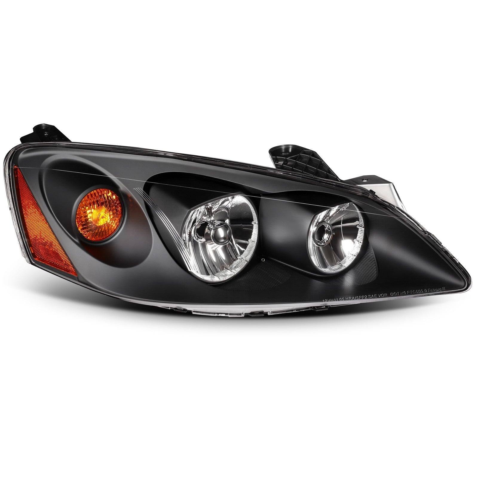 ECCPP Headlights Assembly For Pontiac G6 2.4L 3.5L 2005-2010 Pair Black Amber 6B93BC-57