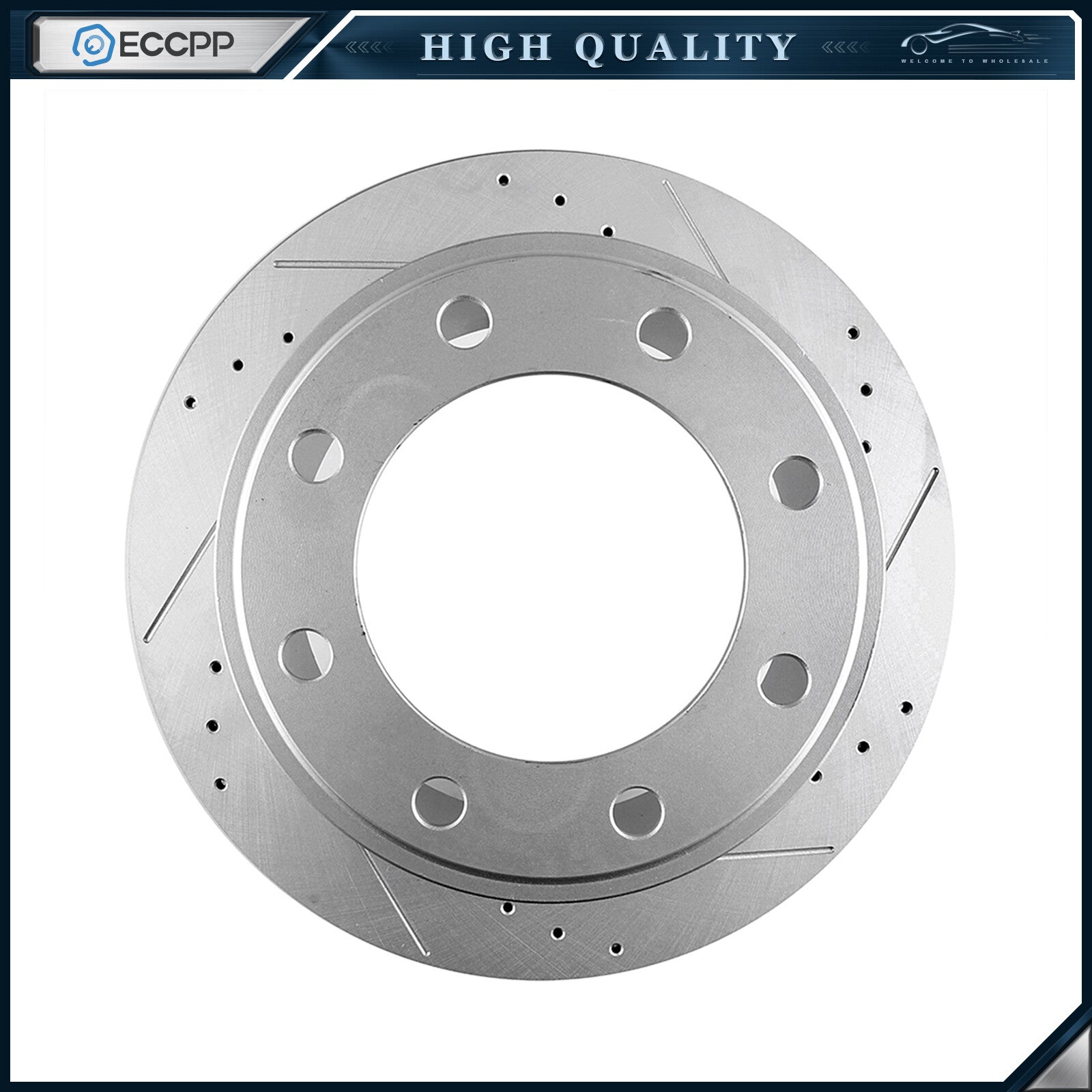 Rear Brake Calipers Brake Rotors Pads Set 8Pcs For 2008 Ford F-350 Super Duty 6B93BC-57