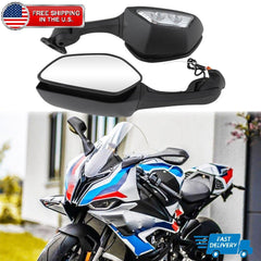 For Kawasaki Ninja ZX6R ZX636 2009-2023 Rearview Mirror LED Turn Signal US Stock