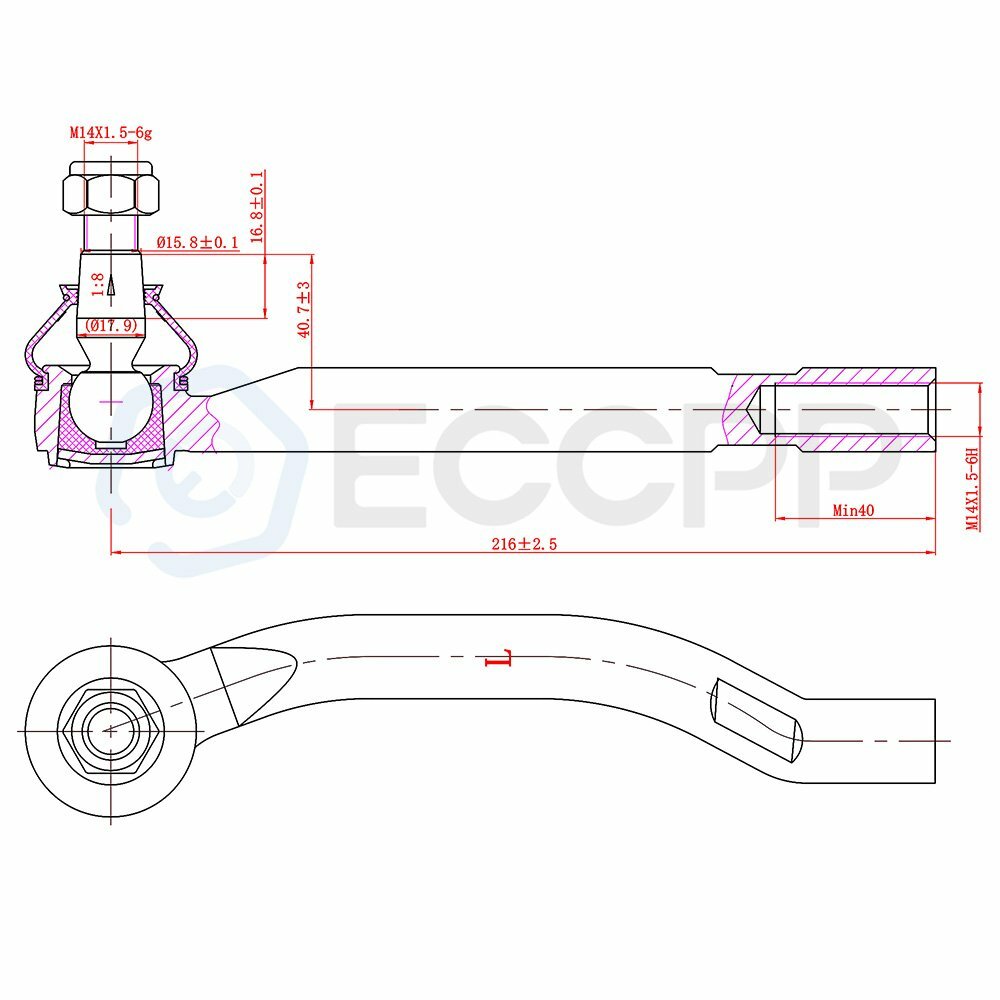 4pc Front Inner Outer Tie Rod Links Kit For 2003 2004 2005 Honda Pilot Acura MDX 6B93BC-57
