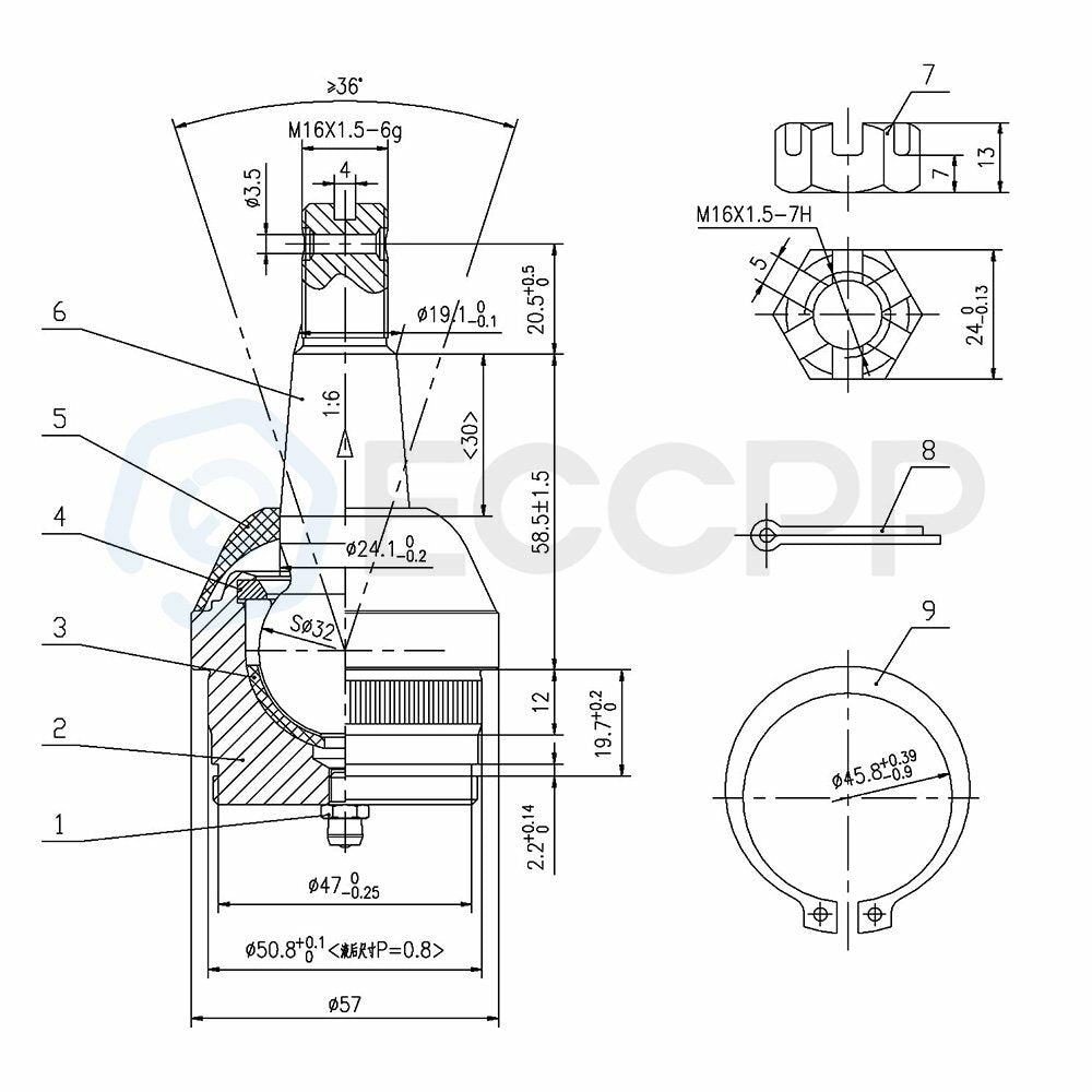 4pcs Front Upper & Lower Ball Joints Set Fits 1994-1996 Dodge RAM 1500 RWD 6B93BC-57