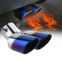 Car Dual Outlet Rear Muffler Tip Exhaust Pipe Tail Throat Replace For 1.4-2.5 EA 6B93BC-57