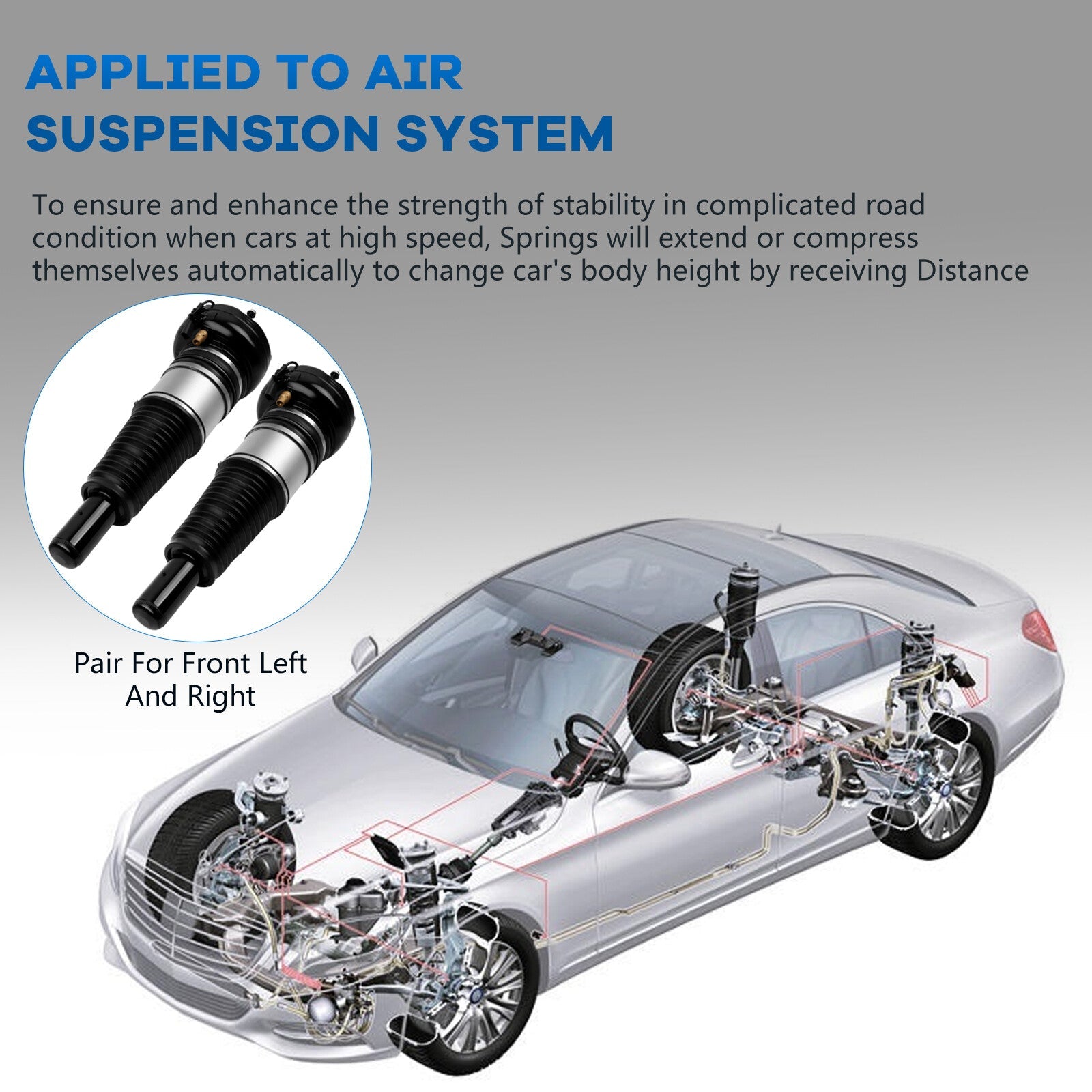 Front Pair Air Suspension Shocks For Audi A6 C7 A7 A8 D4, Bentley Mulsanne 6B93BC-57