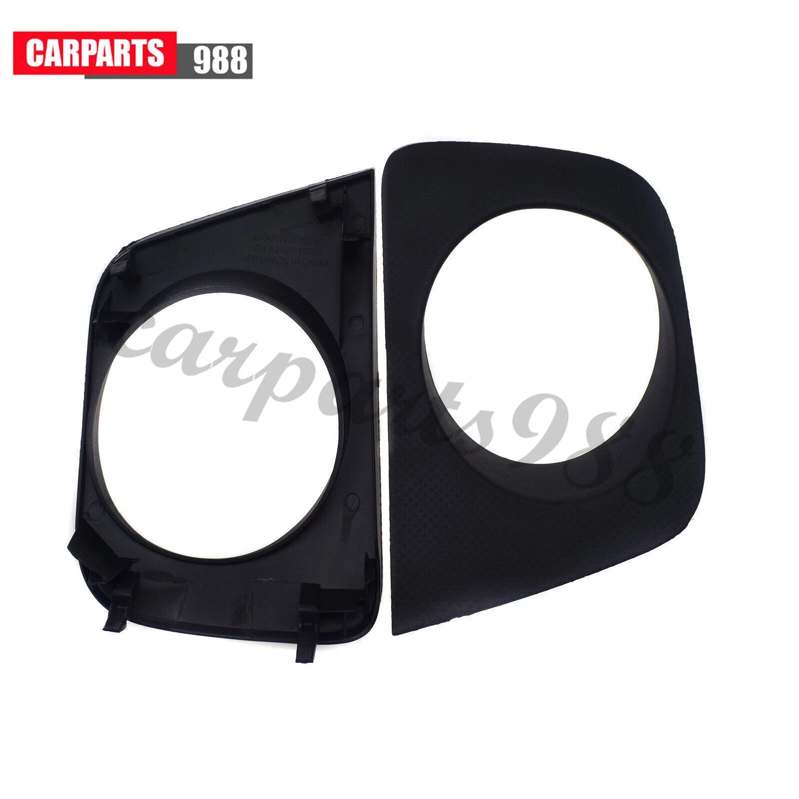 Pair Fog Light Lamp Bezel Cover For 06-09 Toyota 4Runner 52127-35050 52128-35040 6B93BC-57