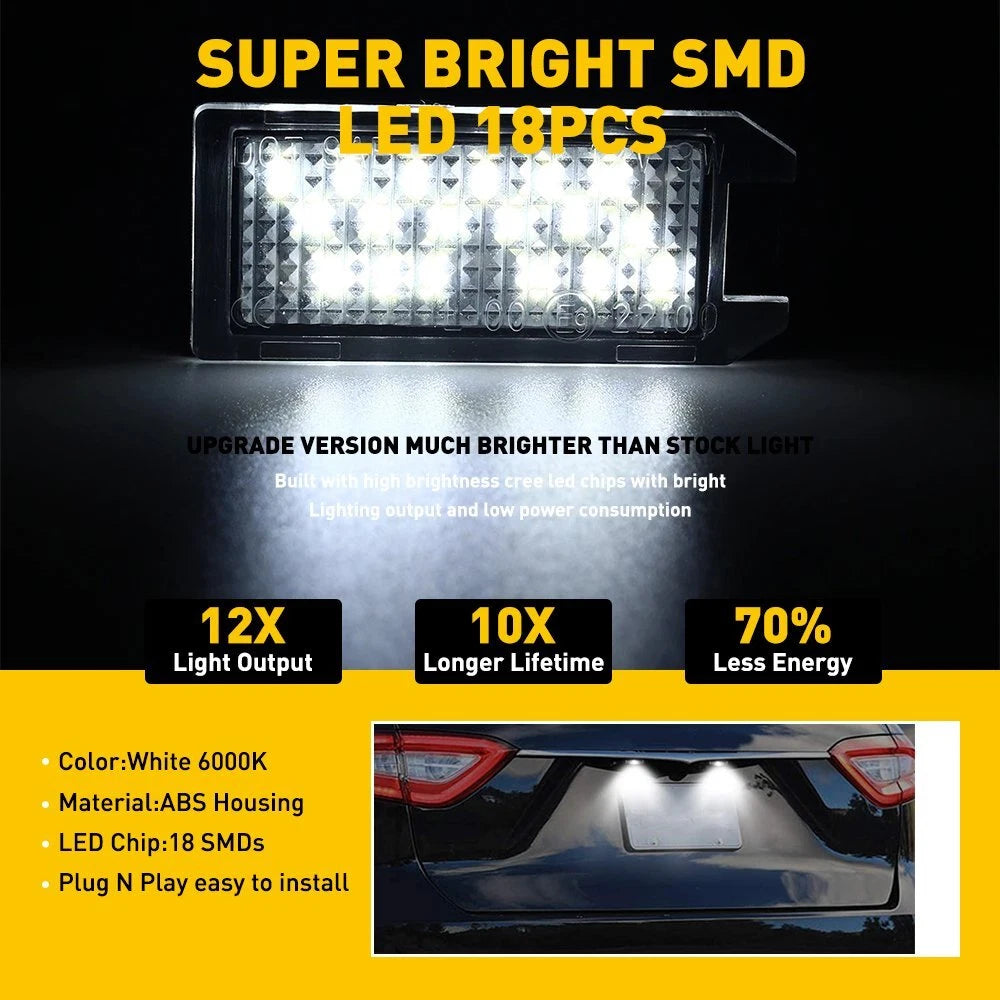 For Jeep Grand Cherokee Compass Patriot Fiat 500 Dodge LED License Plate Light A 6B93BC-57