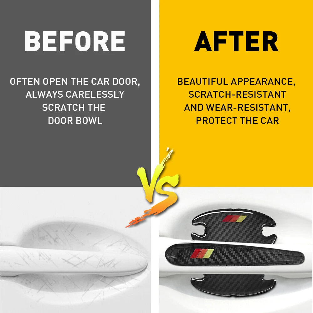 8PCS Car Door Handle Bowl Anti Scratch Sticker Protector Cover For Toyota Tacoma 6B93BC-57
