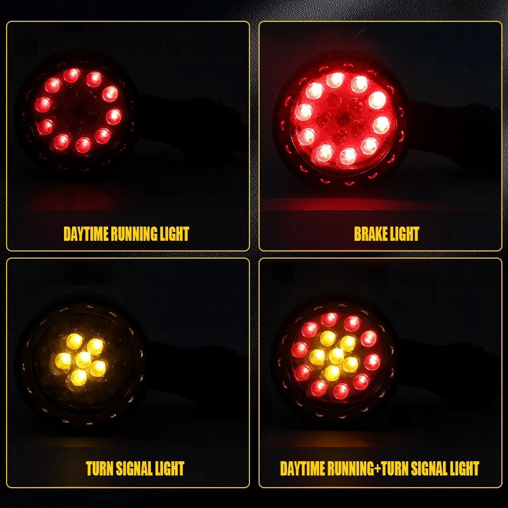 2X Amber LED Motorcycle Turn Signal Indicator Bullet Light Brake Stop DRL Lamp A 6B93BC-57