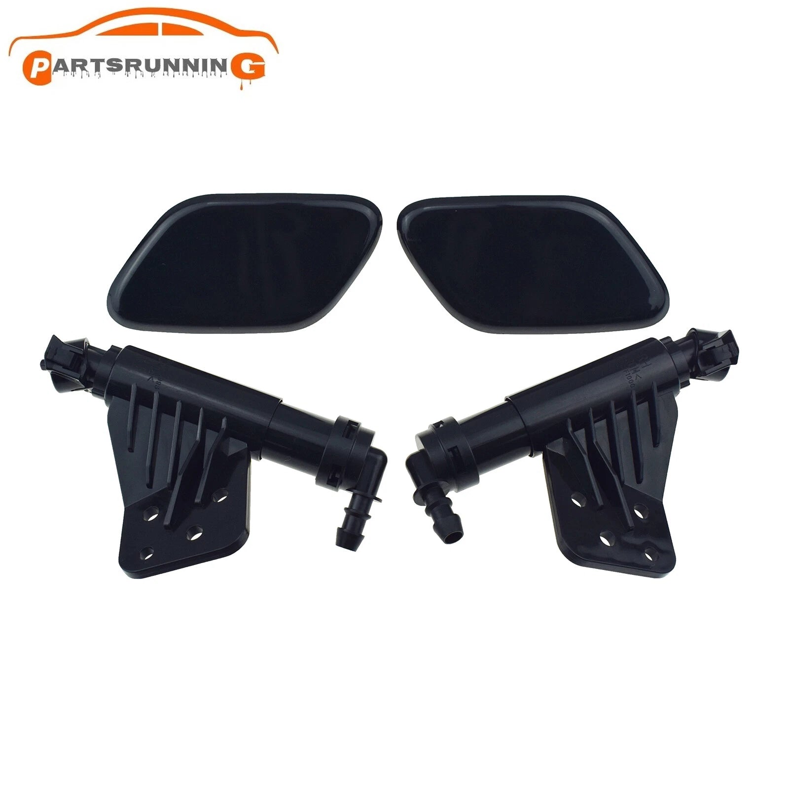 For Kia Sportage KX5 16-19 4PCS Headlight Washer Telescopic Spray Nozzle & Cover 6B93BC-57