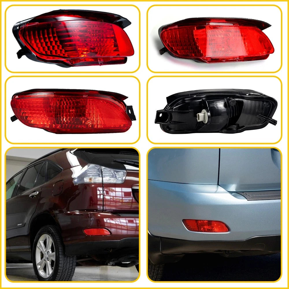 For Lexus RX400h RX350 2004-09 RX330 LH Red Rear Reflector Bumper Light Fog Lamp 6B93BC-57