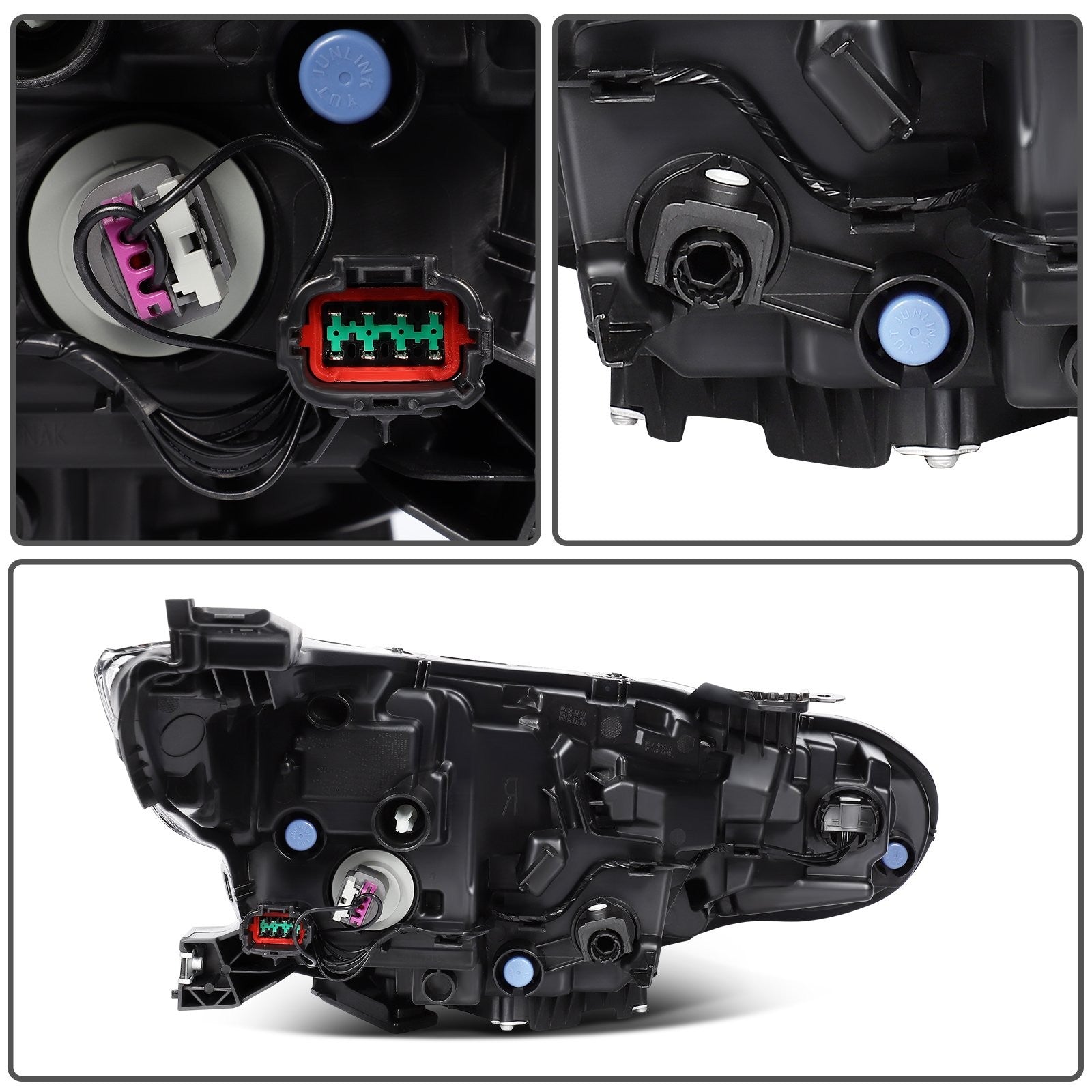 ECCPP Headlight Assembly For Nissan For Sentra 2.0L 2024-2025 Left Side Black 6B93BC-57