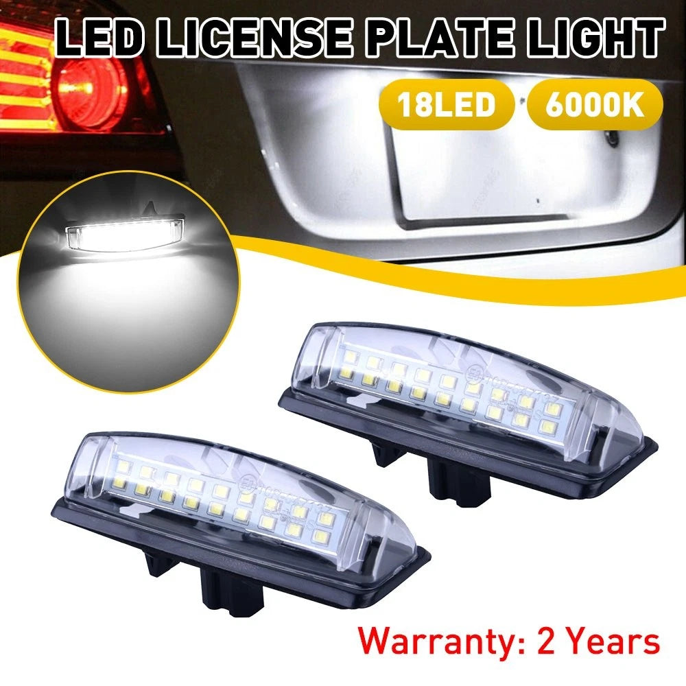 2X LED License Plate Light Rear Tag Lamps 6000K For 2007-2012 Toyota Yaris Sedan 6B93BC-57