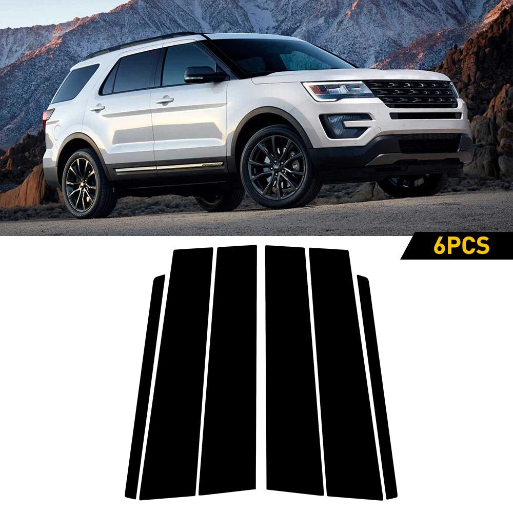 For Ford Explorer 2011-2017 2018 2019 Black Pillar Post Window Door Cover Trim A 6B93BC-57