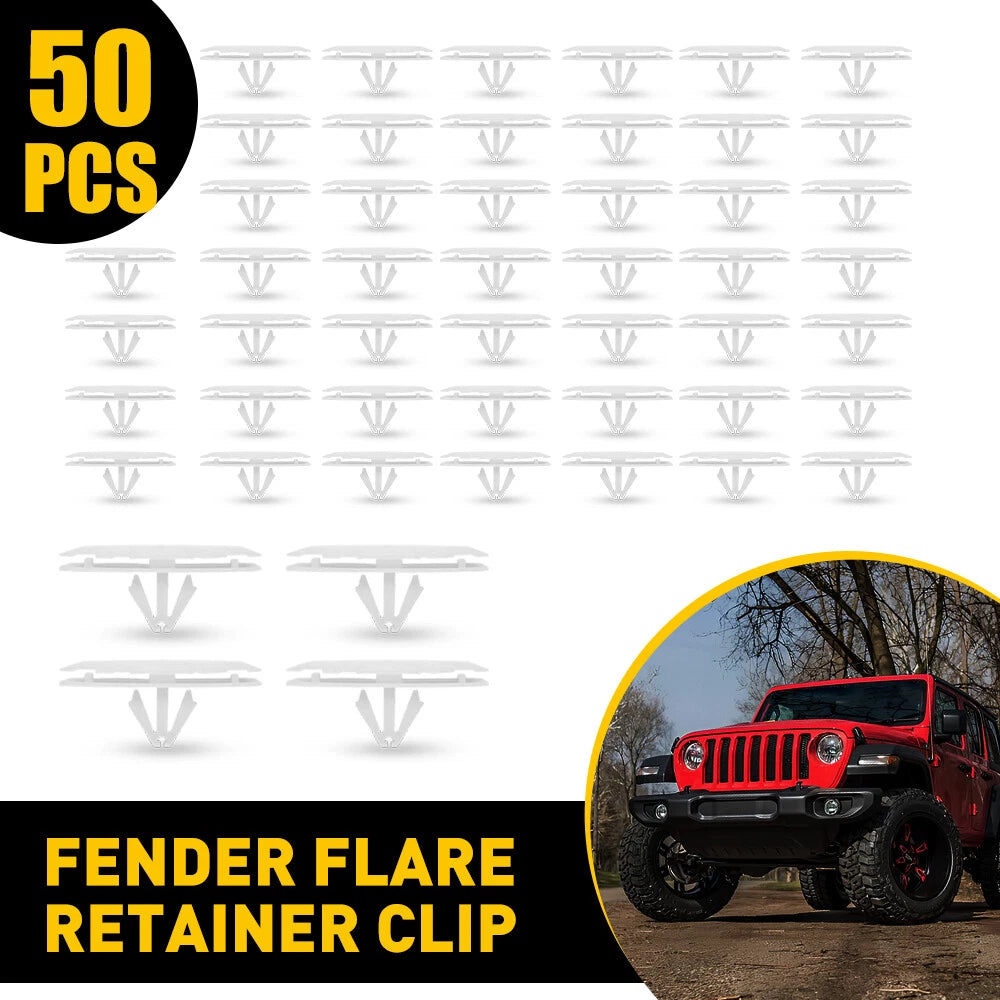 50pcs For Jeep Wrangler JL 18 19-20 Gladiator 2020 Fender Flare Retainer Clips A 6B93BC-57