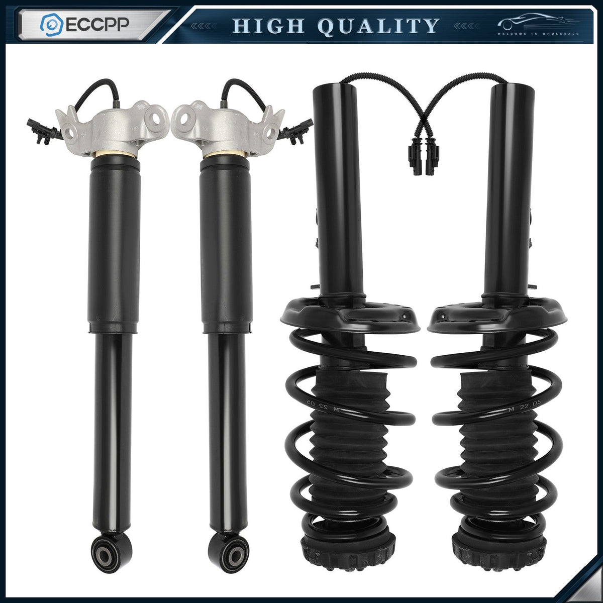 4PCS Front Rear Left Right Shock Strut Assys w/ Electric For 13-19 Cadillac XTS 6B93BC-57