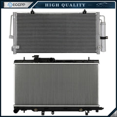 Aluminum Radiator & AC Condenser Cooling Kit For 2002-2006 2007 Subaru Impreza 6B93BC-57