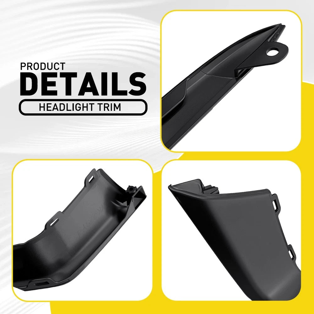Front Upper Bumper Grille Molding Trim Black Left Right For Honda Civic 2025 EOA 6B93BC-57